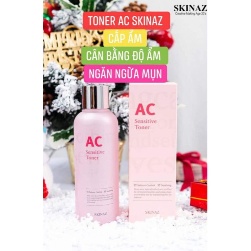 [CHÍNH HÃNG 100%] TONER AC NƯỚC HOA HỒNG AC SKINAZ CÂN BẰNG ẨM