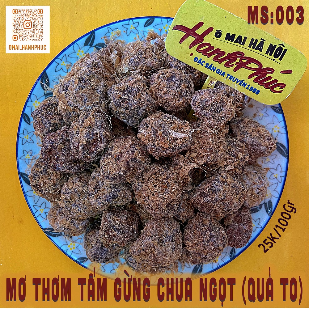 Mơ thơm tẩm gừng chua mặn ngọt quả to 100gr / 300gr / 500gr