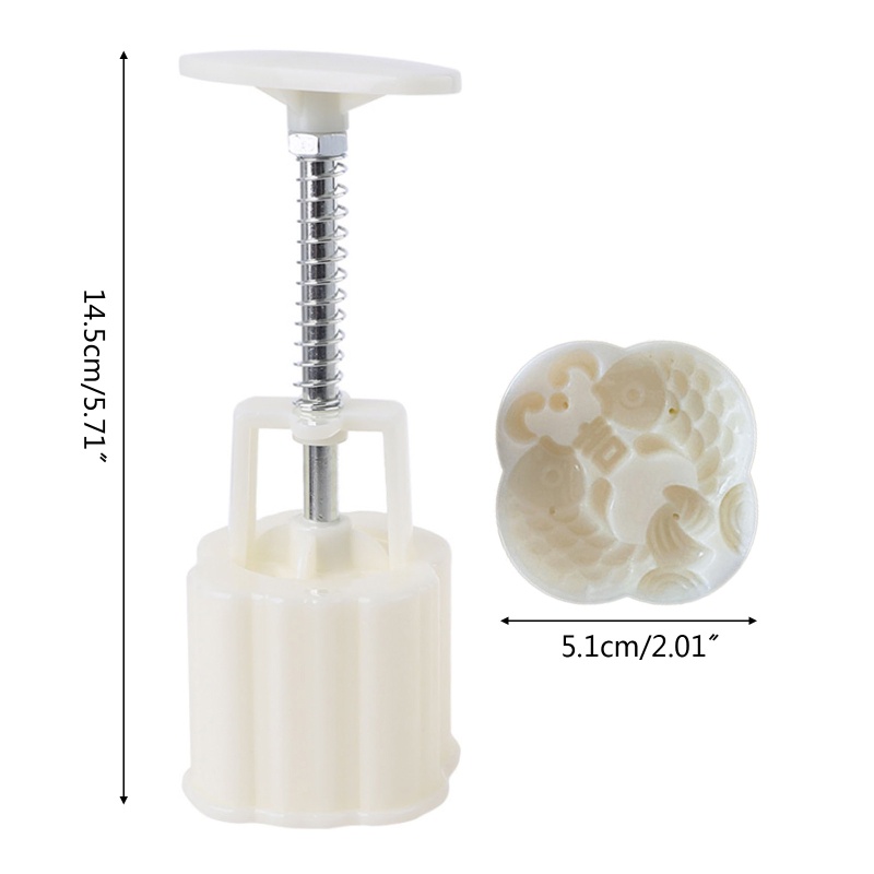 Khuôn Làm Bánh Trung Thu Hình Cá Chép 63g Dễ Thương Bằng Nhựa Tiện Dụng Cho Nhà Bếp