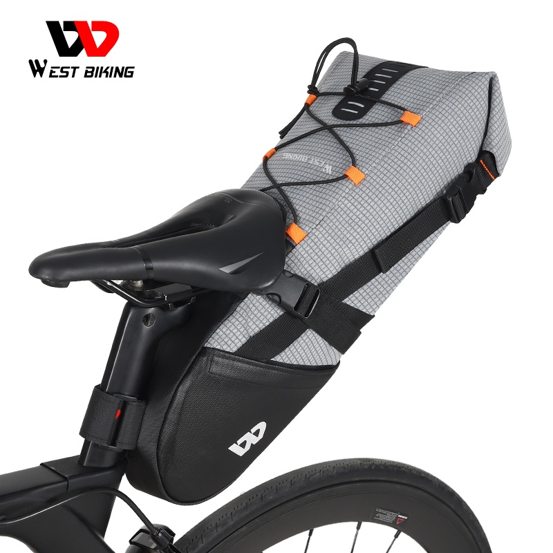 Túi đựng đồ WEST BIKING gắn yên sau xe đạp sức chứa 10l chống thấm nước tiện dụng