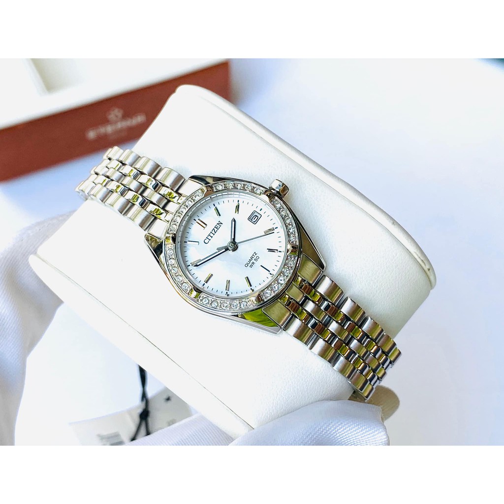 Đồng hồ nữ chính hãng Citizen EU6060-55D- Máy Quartz Pin - Kính khoáng