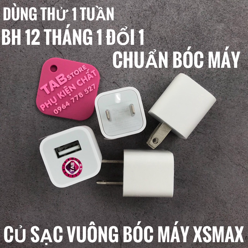 Củ Sạc IP 5w Vuông Zin Bóc Máy XsMax Chính Hãng - Bảo Hành 12T