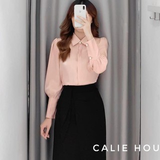 ÁO SƠ MI LỤA TAY BỒNG CỔ ĐỨC 3 MÀU