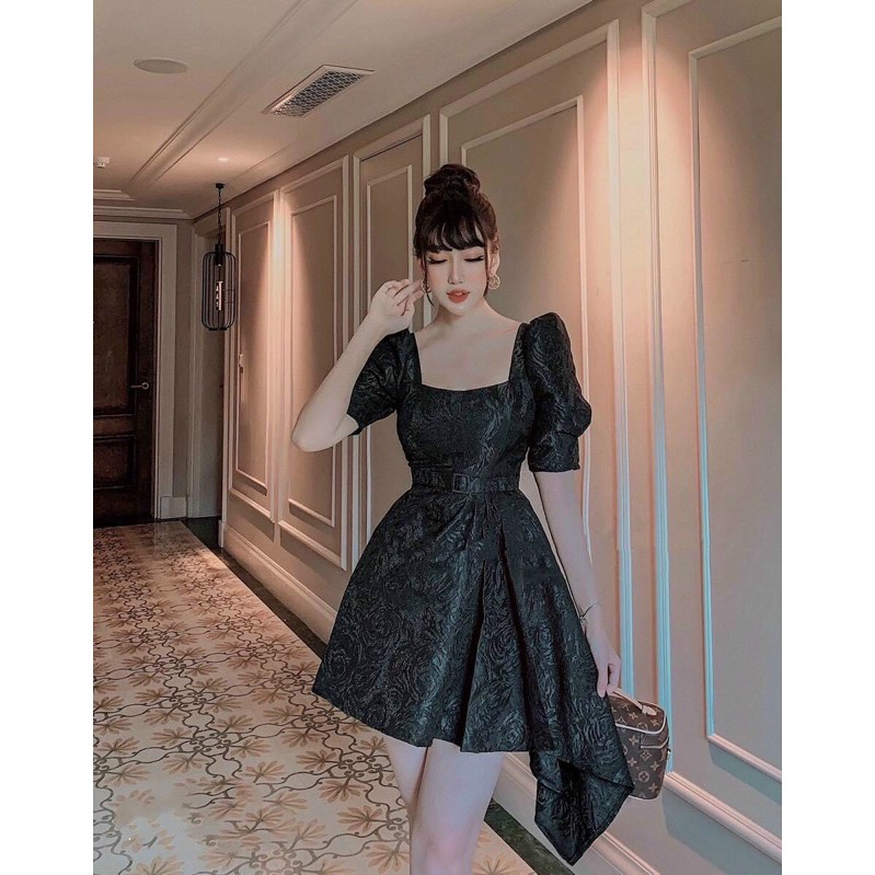 ẢNH VÀ VIDEO THẬT 10000% _ ĐẦM GẤM KÈM THẮT LƯNG