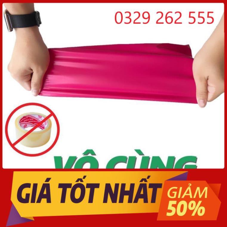 (~100 cái Túi dán miệng) size 17x30cm Túi nilon gói hàng niêm phong tự dính siêu dai