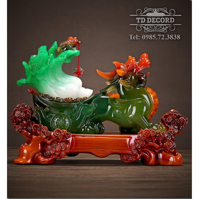 Tượng Tỳ Hưu Kéo Bắp Cải, Cóc Ngậm Tiền Phong Thuỷ Dùng Trang Trí Nội Thất | BigBuy360 - bigbuy360.vn