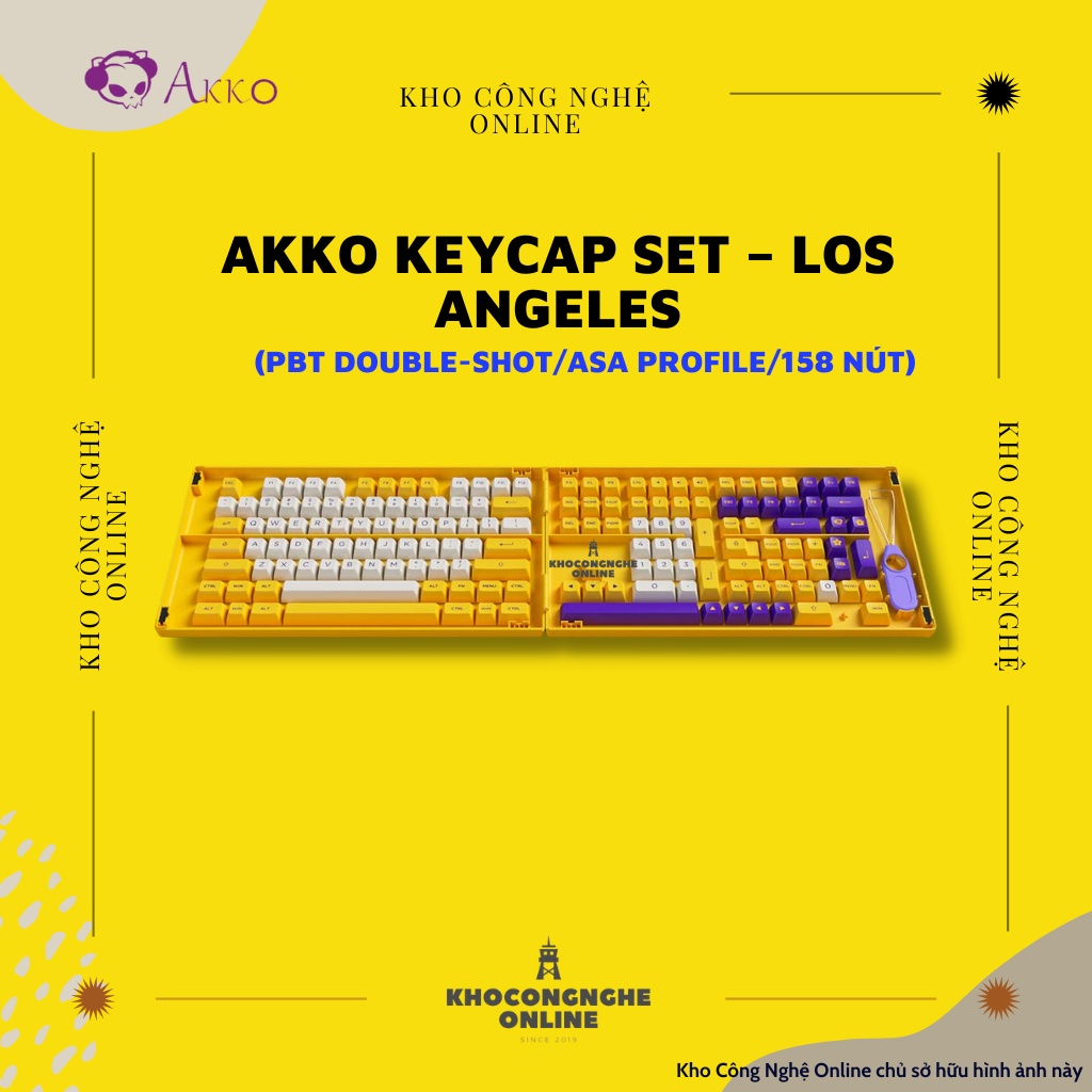 AKKO Keycap set – Los Angeles (PBT Double-Shot/ASA profile/158 nút)