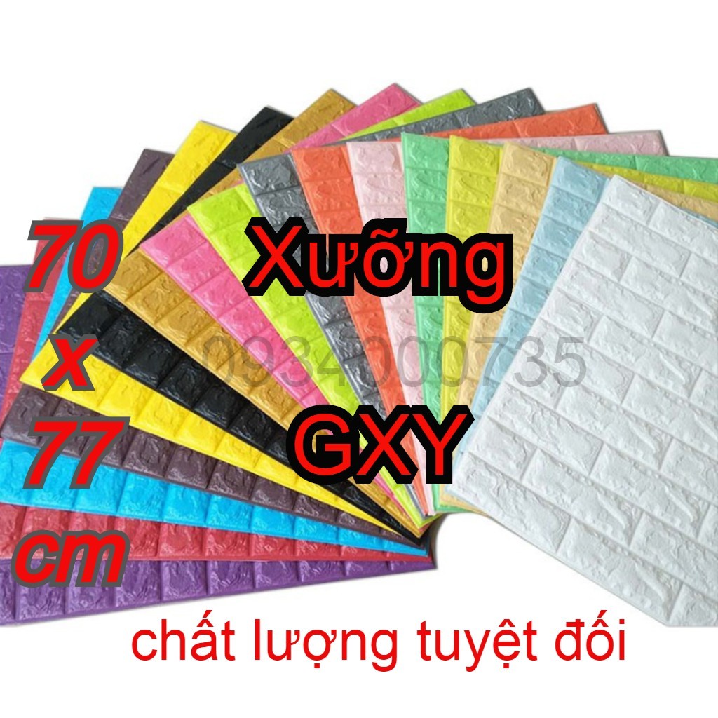 Xốp Dán Tường 3D Khổ 70x77CM Chống Ẩm Giá Rẻ