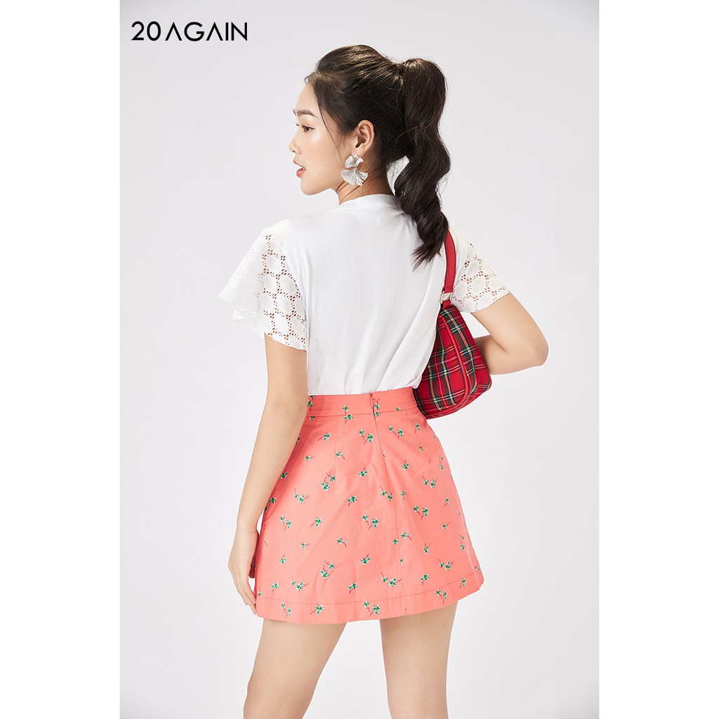 Chân váy chữ A xếp ly 1 bên 20AGAIN, hàng thiết kế trẻ trung, hiện đại, có lót trong JBW1165 | BigBuy360 - bigbuy360.vn