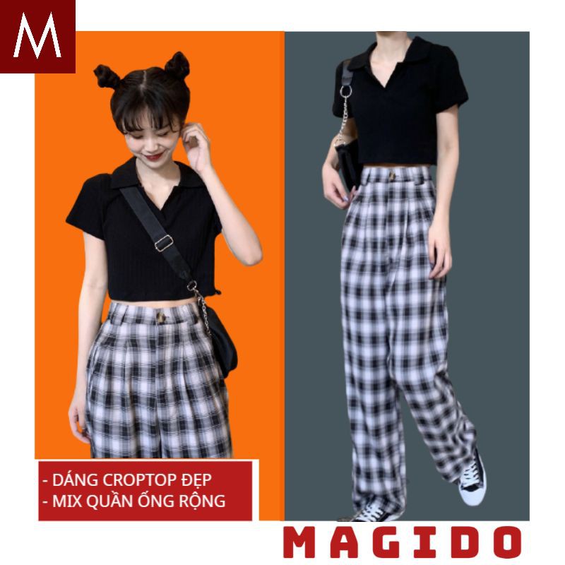 Áo croptop nữ giá rẻ💚áo thun nữ -phong cách năng động ulzzang thời trang hàn quốc MAGIDO