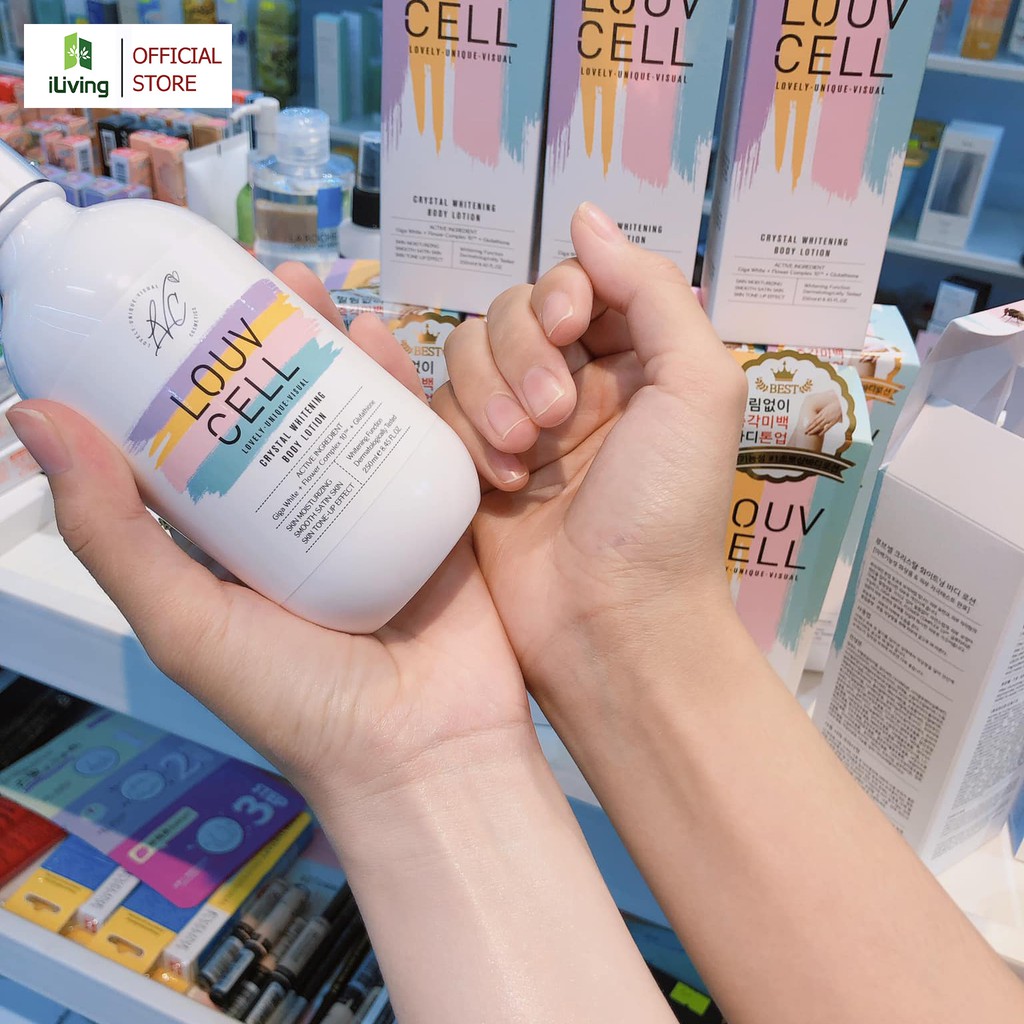 [SHOPEE OUTLET] Kem dưỡng ẩm trắng da body Louv Cell Crystal Whitening Body Lotion 120ml và 250ml ILIVING-LOUDTB | BigBuy360 - bigbuy360.vn