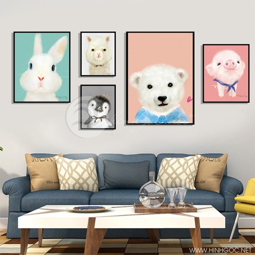 Bộ 5 bức tranh treo tường phòng khách/ phòng làm việc | BigBuy360 - bigbuy360.vn