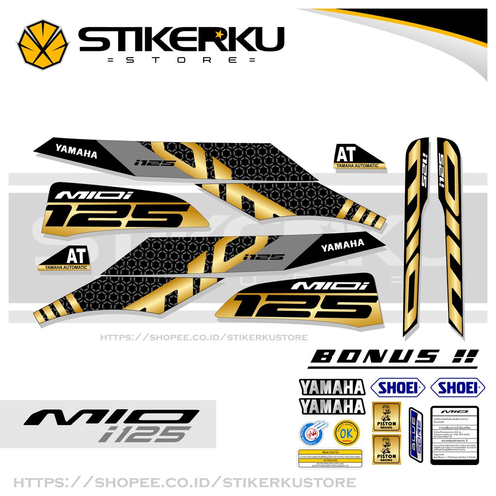 Sticker Dán Trang Trí Xe Hơi MIO i 125 MIO M3 / Z / 125 Chất Lượng Cao