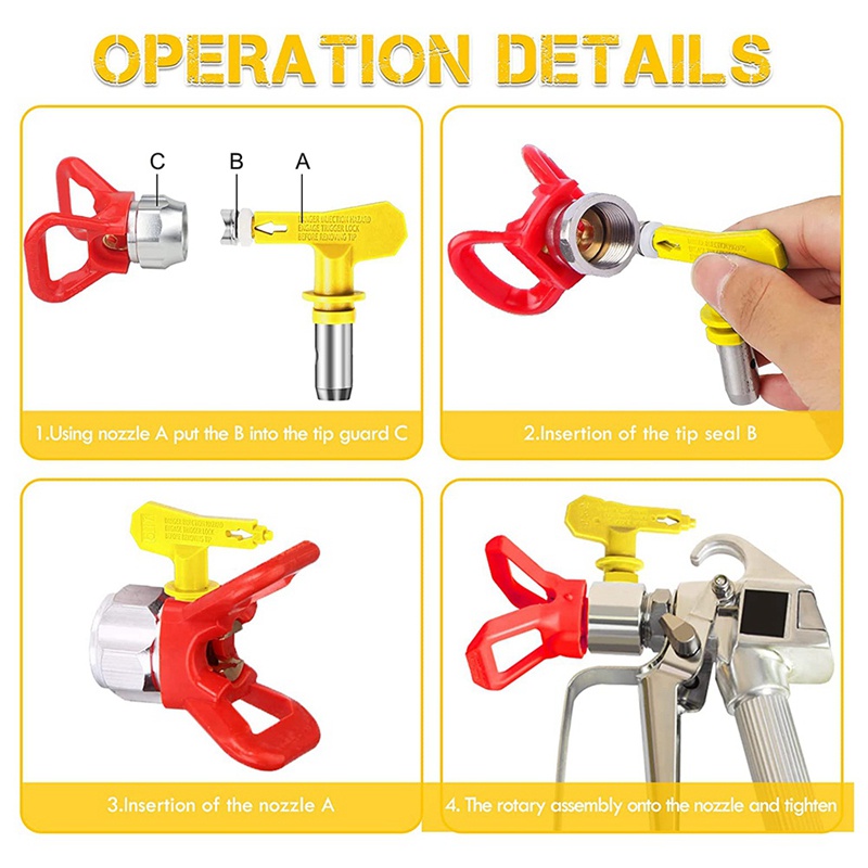 Bộ Vòi Phun Sơn Không Khí Có Thể Đảo Ngược Tiện Lợi