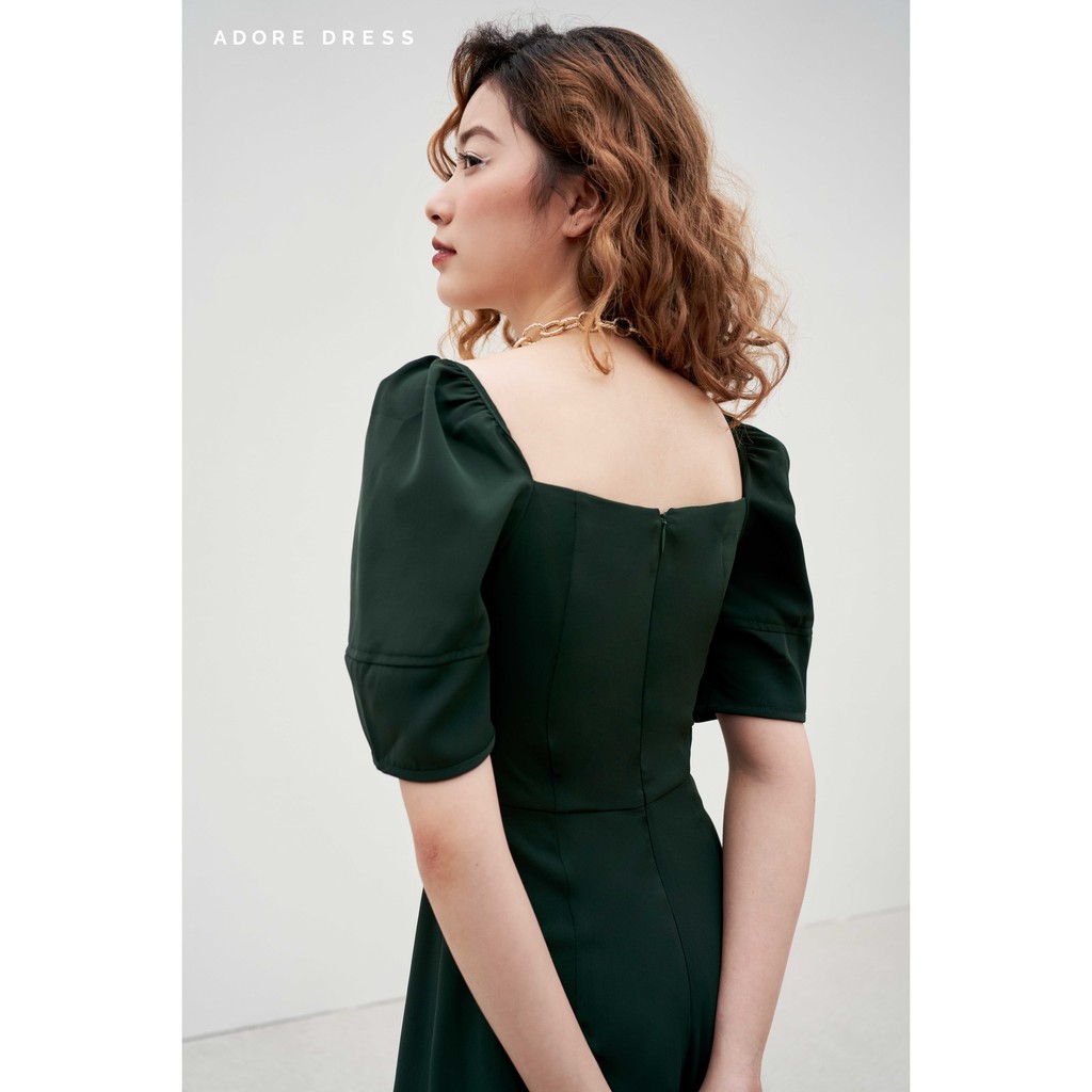 Jumsuit tay cộc quần lửng rút dúm ngực màu rêu 1JS1001 | BigBuy360 - bigbuy360.vn