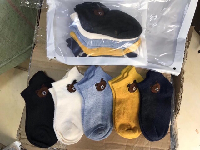 SET 5 ĐÔI TẤT LƯỚI SỢI TRE THOÁNG KHÍ CHO BÉ NẰM ĐIỀU HOÀ