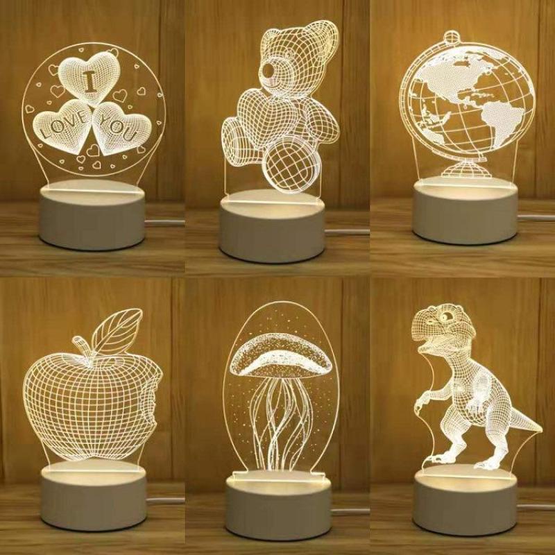 ĐÈN NGỦ LED 3D NHIỀU HÌNH. - AT