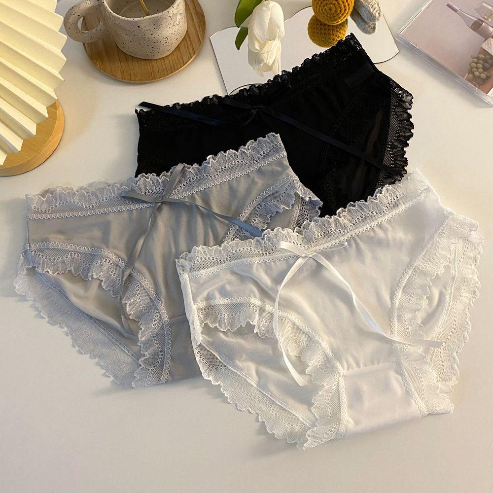 OCEANMAP Quần Lót Ren Thoáng Khí Màu Sắc Ngọt Ngào Cho Nữ