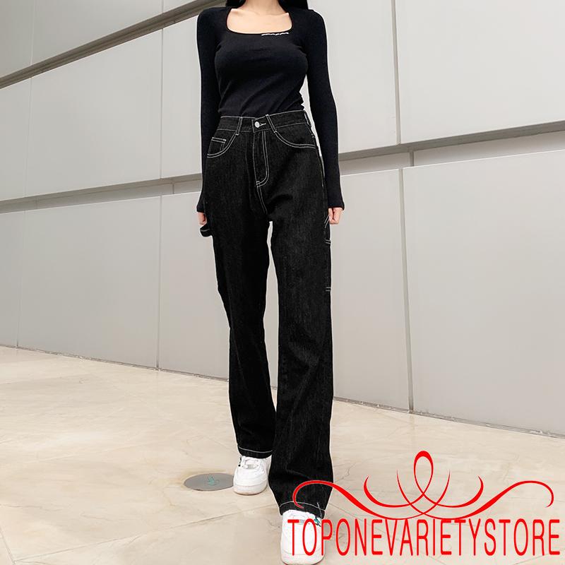 Quần Jeans Dài Ống Rộng Thời Trang Dành Cho Nữ | BigBuy360 - bigbuy360.vn