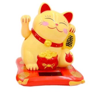 Ánh nắng mặt trời có thể Lắc tay mèo may mắn xe tải trang trí nội thất nhà mini cửa hàng mở Quà Tặng trumpet