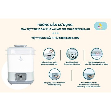 Máy tiệt trùng hơi nước sấy khô thông minh đa năng Moaz MB011