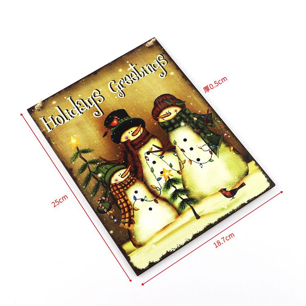 MUVAKO Bảng Gỗ Treo Cửa Trang Trí Giáng Sinh In Chữ Merry Christmas