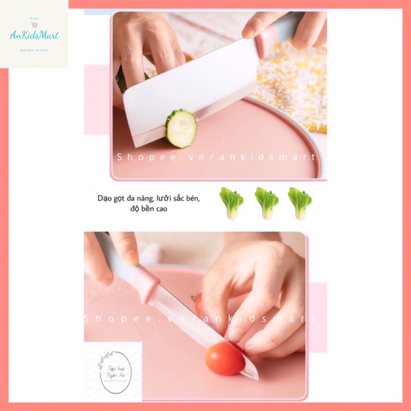 Bộ dao thớt Didinika cao cấp hình con heo gồm 5 chi tiết