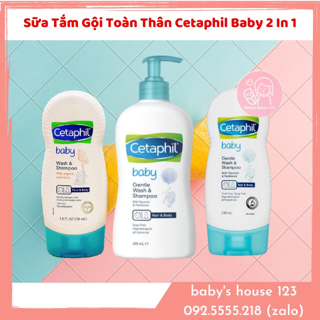 [Mã MKBC245 giảm 8% đơn 400K] SỮA TẮM - GỘI CETAPHIL BABY 230ml