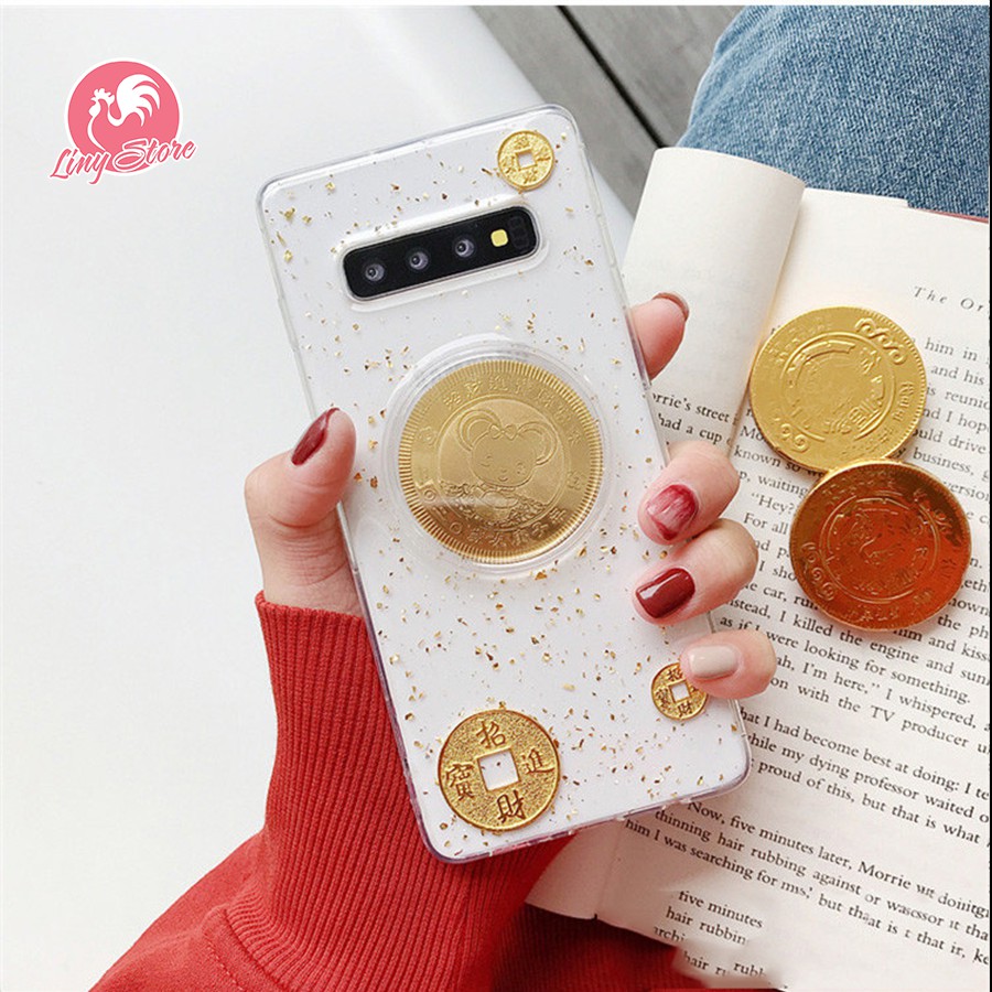 [ ỐP CAO CẤP SAMSUNG + IP ] Ốp Thần Tài  - Mèo + Chuột | BigBuy360 - bigbuy360.vn