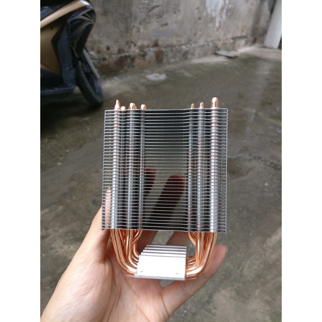 Tản nhiệt CPU Delefun 1 tháp 6 ống kèm quạt 9mm lắp vừa các socket 775/115x/1366