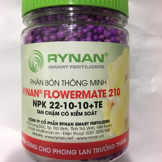 Phân bón thông minh Rynan có kiểm soát cung cấp dinh dưỡng cho lan 120 ngày
