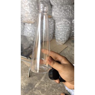 Combo 100 chai nhựa hình nón nắp đen 330ml
