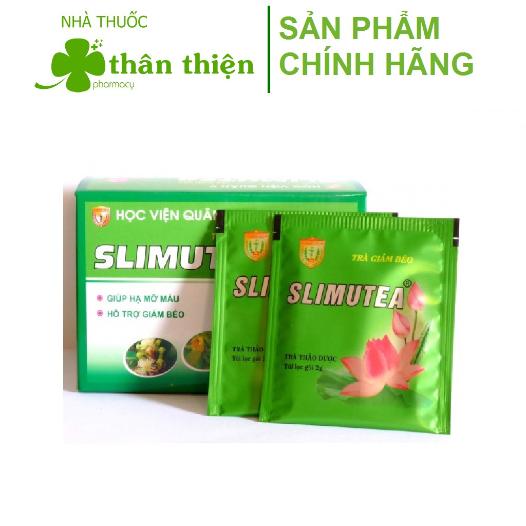 Trà giảm béo Slimutea - Hỗ trợ giảm mỡ máu, giảm cân cho người thừa cân, béo phì (36 gói)