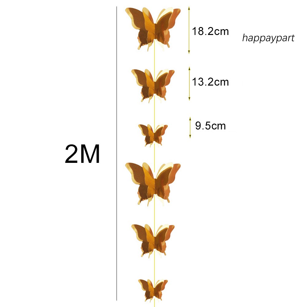 ◇Christmas◇ Nordic Three-dimensional Butterfly Pendant Indoor Outdoor Balcony Party Decor