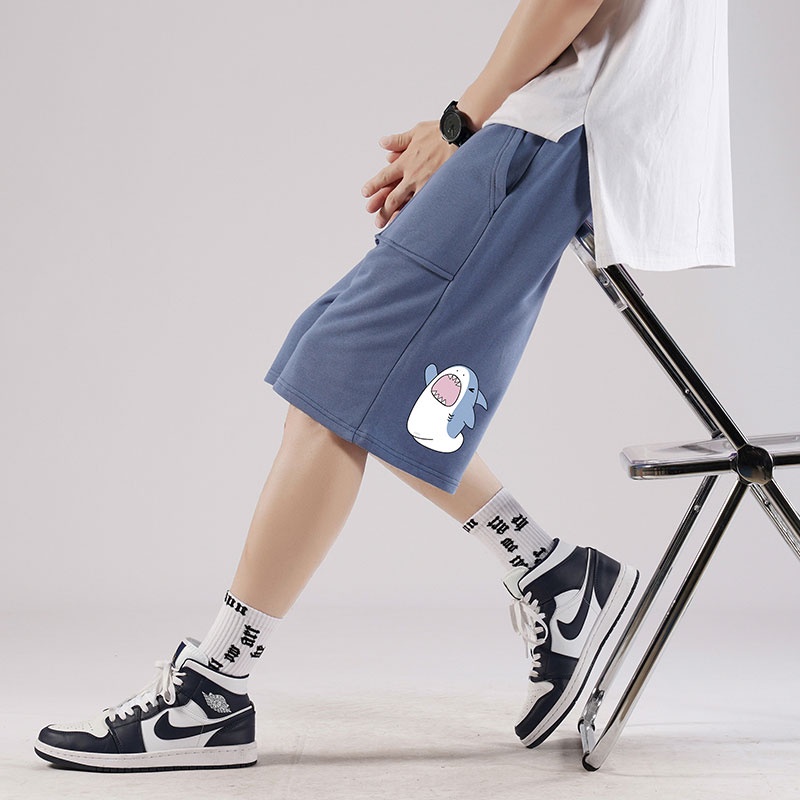 Quần Short Thể Thao In Hình Cá Mập Thời Trang Mùa Hè Cho Nam