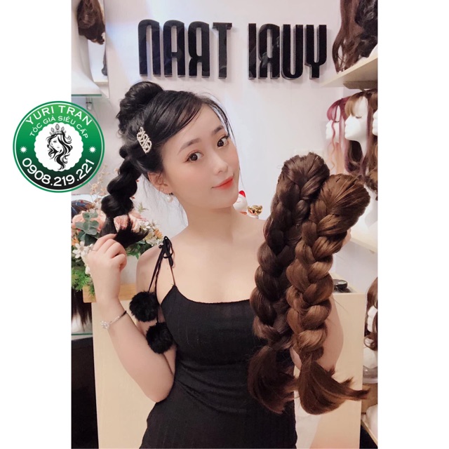 [ẢNH CÓ VIDEO] Tóc giả Yuritran (ĐUÔI BÍNH PHỒNG)