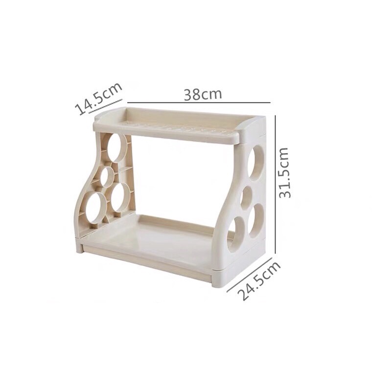 Kệ Gia Vị Nhà Bếp Đa Năng Kệ Đựng Gia Vị 2 Tầng Nhựa Hình Chữ H 88277 Shop Gia Dụng Gia Đình