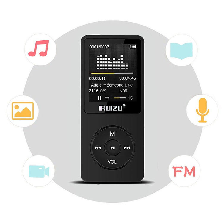 [Mã 33ELSALE hoàn 7% đơn 300K] Máy Nghe Nhạc MP3 Ruizu X02 8GB