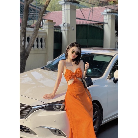 ĐẦM MAXI CUT EO VÁY CUT OUT XOÈ 2S💕GIMI