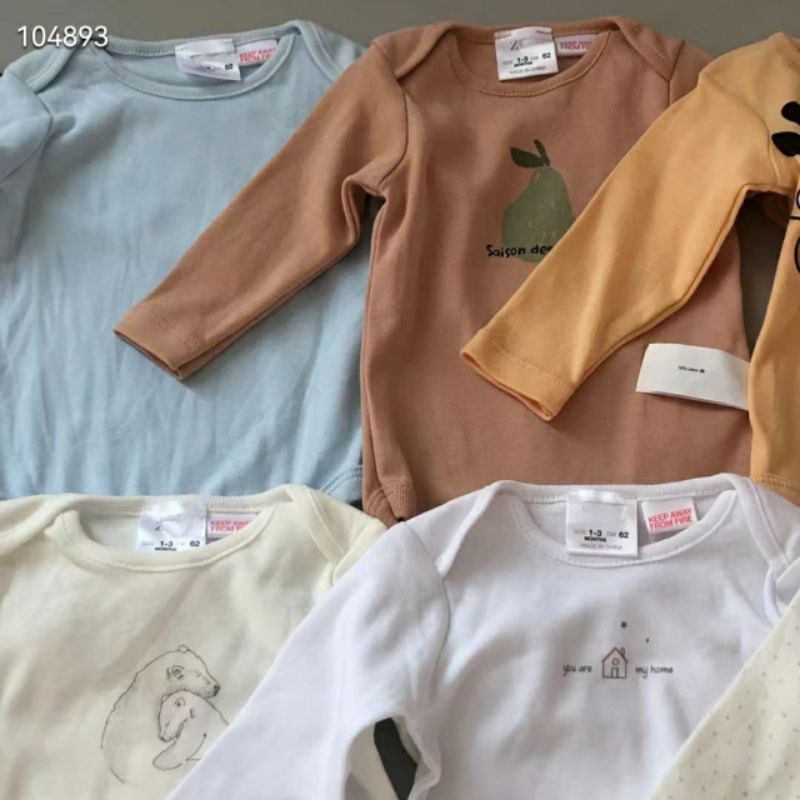 Áo dài tay body xuất xịn các hãng zara, h&m cho bé