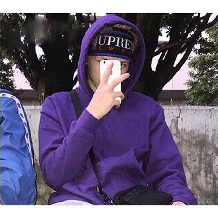 [ĐỦ SIZE - Kèm hình thật] Áo hoodie trơn nỉ dày tím purple basic hoodie unisex