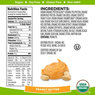 Bột protein pha sữa ngũ cốc hữu cơ thuần chay Orgain