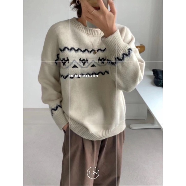 ÁO LEN CỔ TRÒN VINTAGE | BigBuy360 - bigbuy360.vn