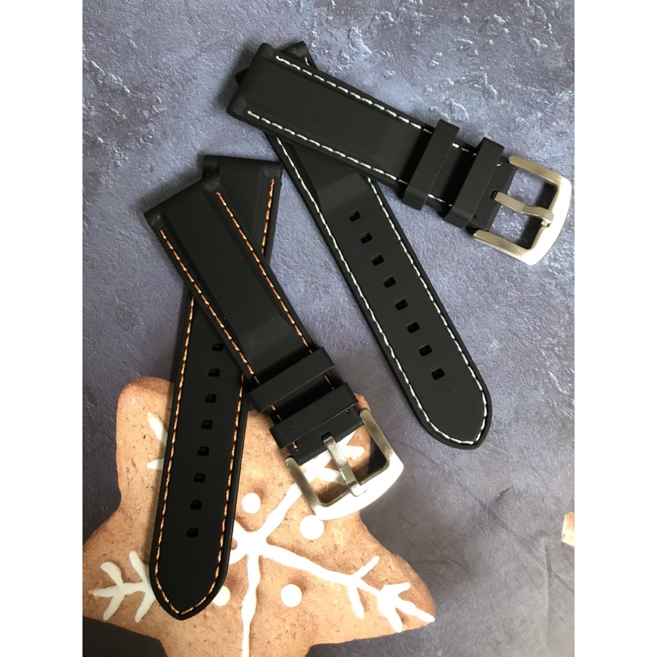 Dây Đồng Hồ Cao Su Mềm Chống Nước Dành Cho Đồng Hồ Nam