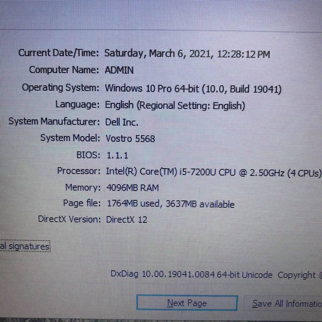Máy Laptop Dell Vostro 15 5568 Intel Core i5-7200U 2.5GHz, 4gb ram, 480gb ssd, Vga Intel HD Graphics 620, 15.6 inch đep | BigBuy360 - bigbuy360.vn