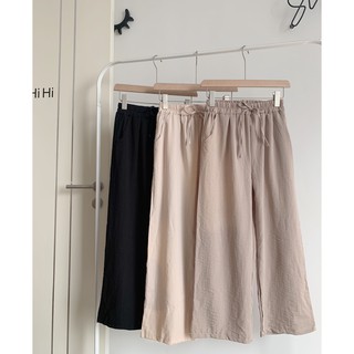 Quần ống rộng lụa cạp chun nơ QB156 1994closet