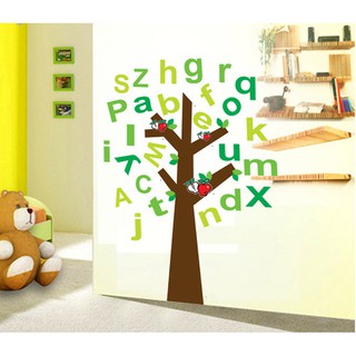 Decal dán tường Cây chữ cái decal cho bé vừa chơi vừa học EB237