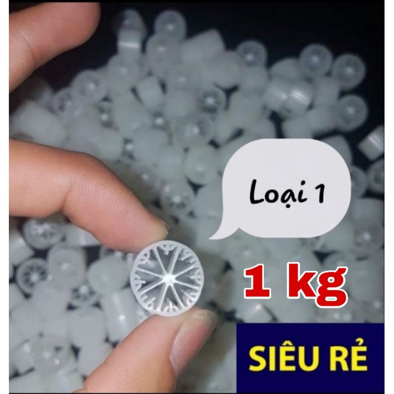 Hạt lọc kaldnes 12 cánh đệm visinh , vật liệu lọc hồ cá (1kg)