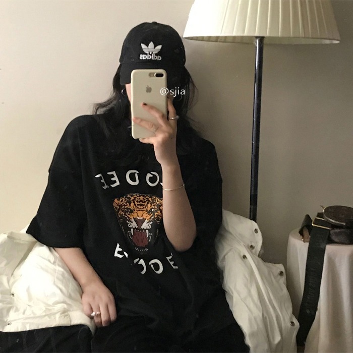 NRVP Áo thun ngắn tay dáng rộng phong cách Hàn Quốc thời trang 2021 dành cho nữ