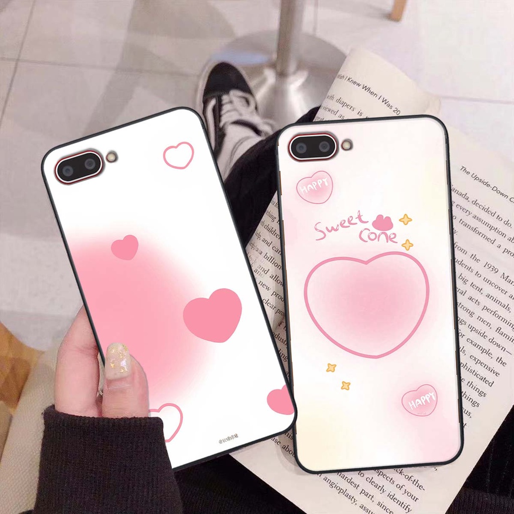 Ốp Oppo A3s / A1k in hình trái tim, caro kẹo ngọt đầy cá tính siêu đẹp siêu chất